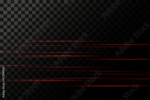 Wallpaper Mural A set of red lines, laser beams, bright light beams with glitter and dust on a transparent background. vector illustration Torontodigital.ca