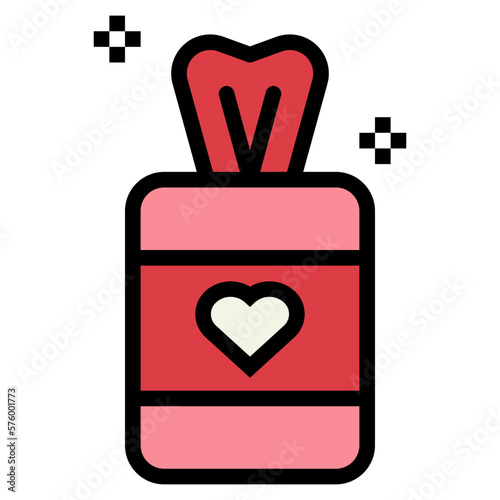toffee filled outline icon style