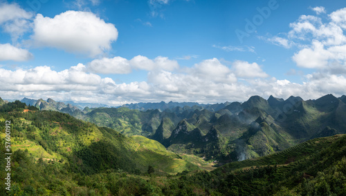 landscape of karst range background, daylight