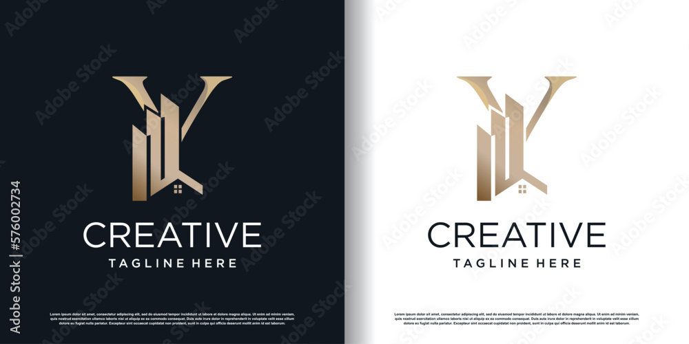 letter y logo design template with building concept premium vector letter y logo design template with building concept premium vector