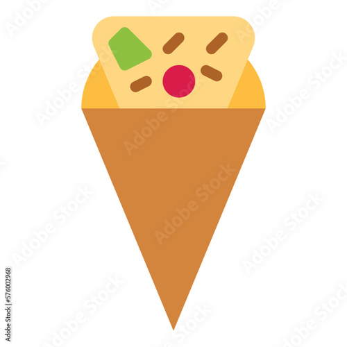 crepe flat icon style
