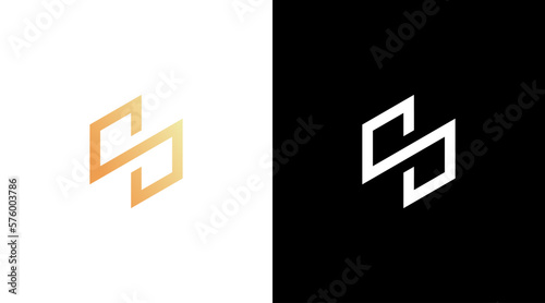 Letter s logo initial technology monogram vector style Design template