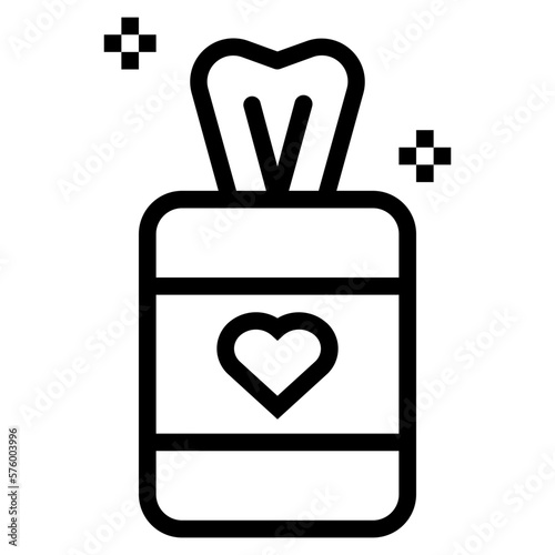 toffee line icon style