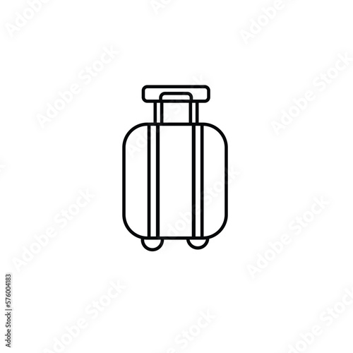 staycation design suitcase icon on white background