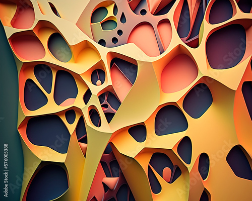 generative ai illustration of Abstract Delaunay Voronoi background
