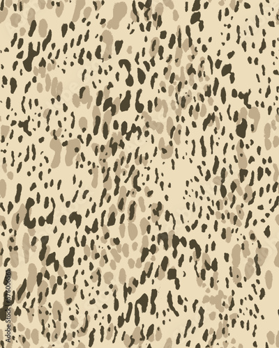 hand drawn sand tone leopard skin seamless Print pattern abstract repeat textile background	
