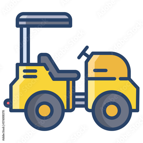 Mini road roller icon