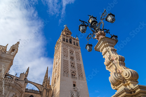 Giralda tower in Seville cathedral photo