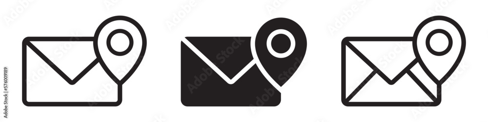 Email address icon. Message address icon, vector illustration Email address icon. Message address icon, vector illustration