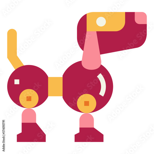 robot flat icon style