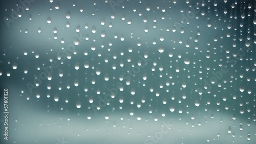 rain drops on window - generative ai illustration