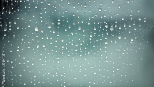 rain drops on window - generative ai illustration