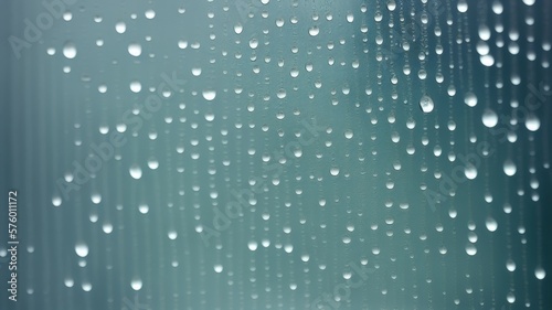 rain drops on window - generative ai illustration