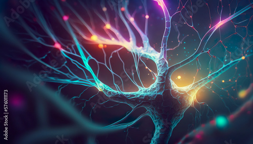 Neuron / Neural Network - Abstract Background - Generative AI