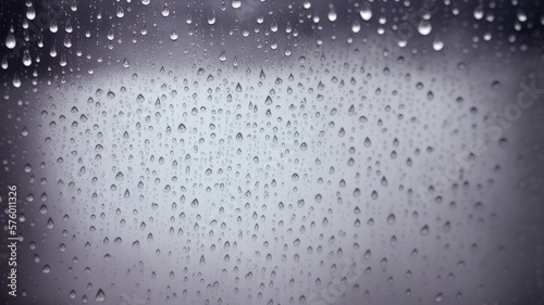 rain drops on window - generative ai illustration