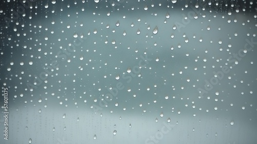 rain drops on window - generative ai illustration
