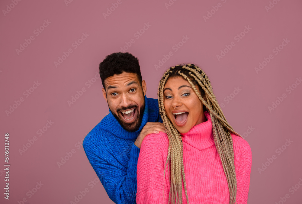 Portrait of two multiracial friends, concept of diversity and friendship.