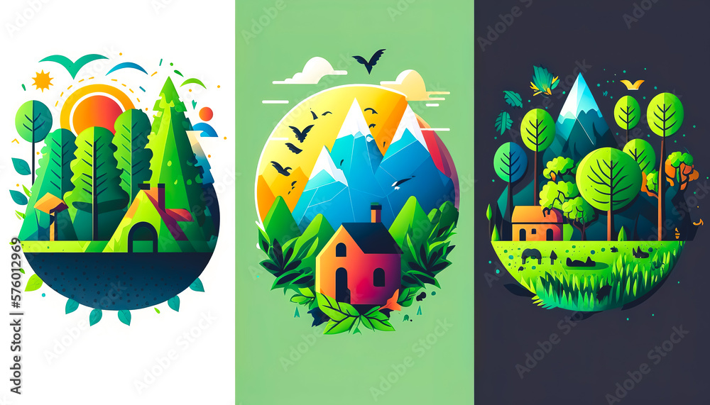 Fototapeta premium World environment and earth day concept, generative AI.