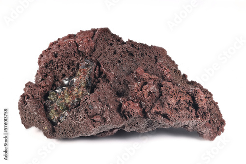 Scoria, pyroclastic, highly vesicular, dark-colored volcanic rock from Lanzarote, Spain