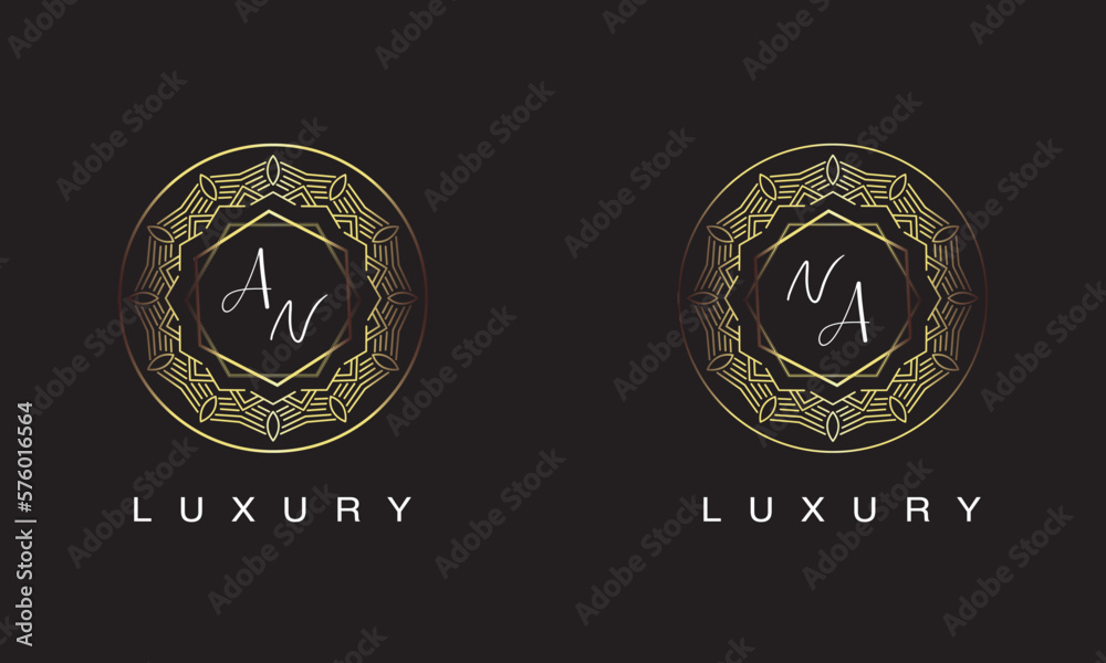 AN and LN luxury logo design.