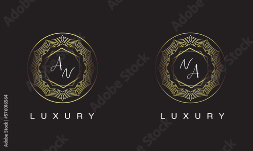 AN and LN luxury logo design.