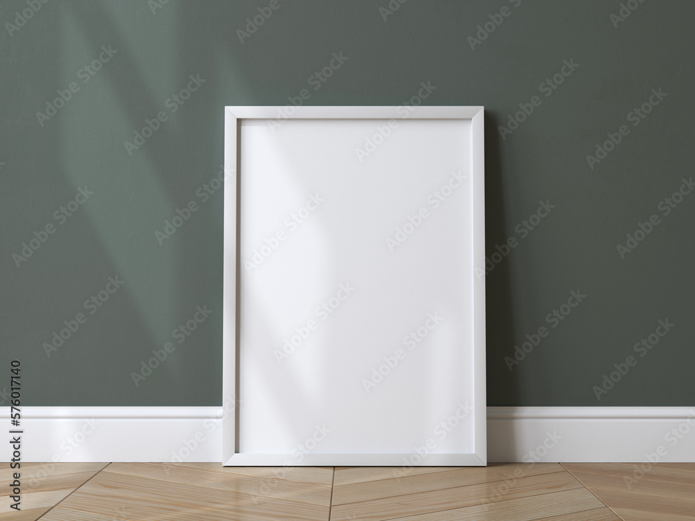 Frame mockup, one white frame Frame mockup, one white frame
