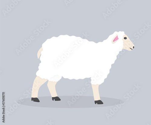 Easter sheep icon- vector illustration