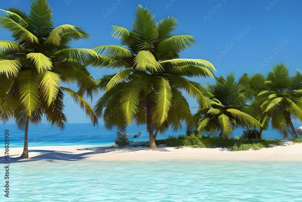 Obraz premium beach and sea background. Generative AI