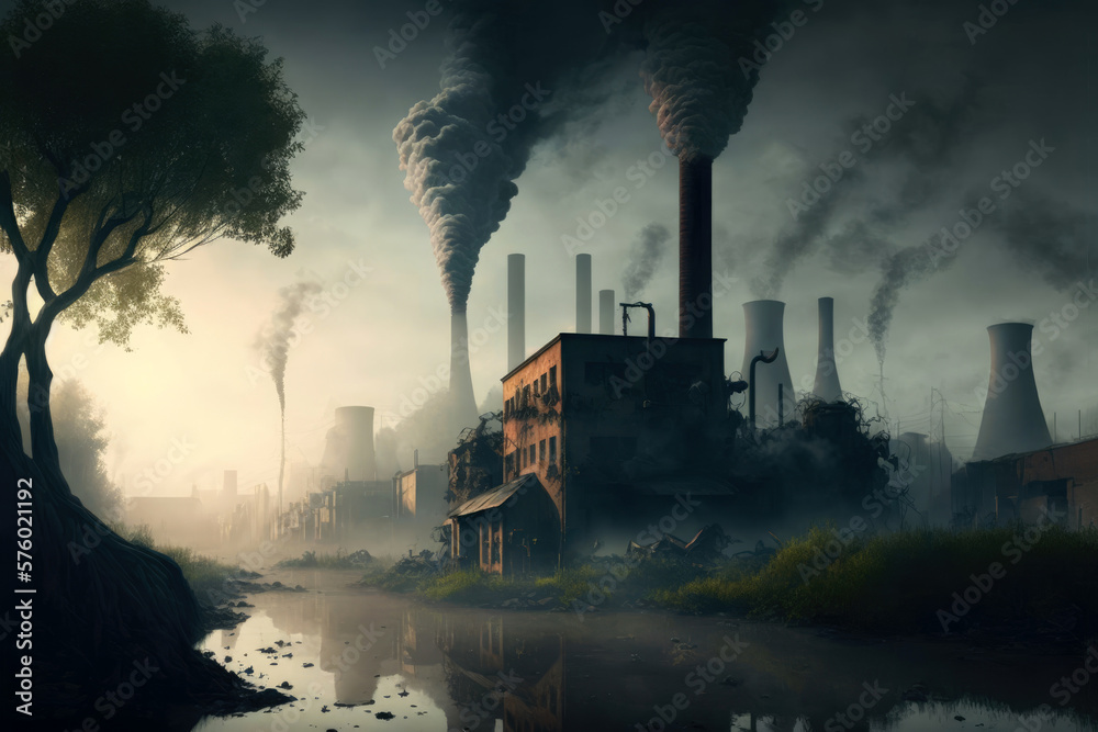 Fototapeta premium Toxic environment - Generative AI