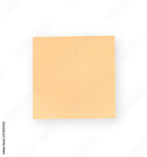 blank yellow sticky note isolated