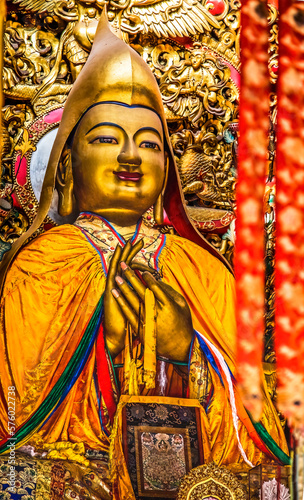 Monk Zhong Ke Ba Details Yonghe Gong Buddhist Temple Beijing China photo