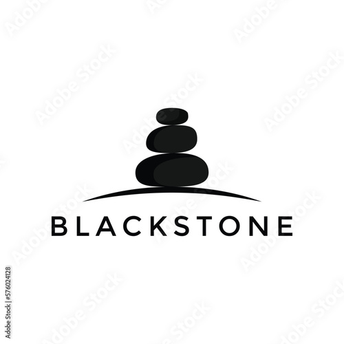 Black stone logo vector illustration design