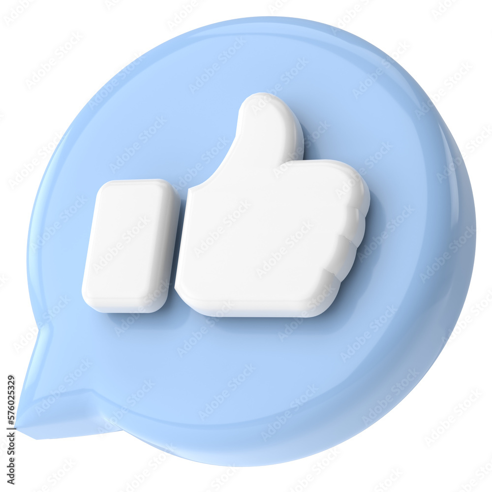 like button. like icon. 3D illustration. like button. like icon. 3D illustration.