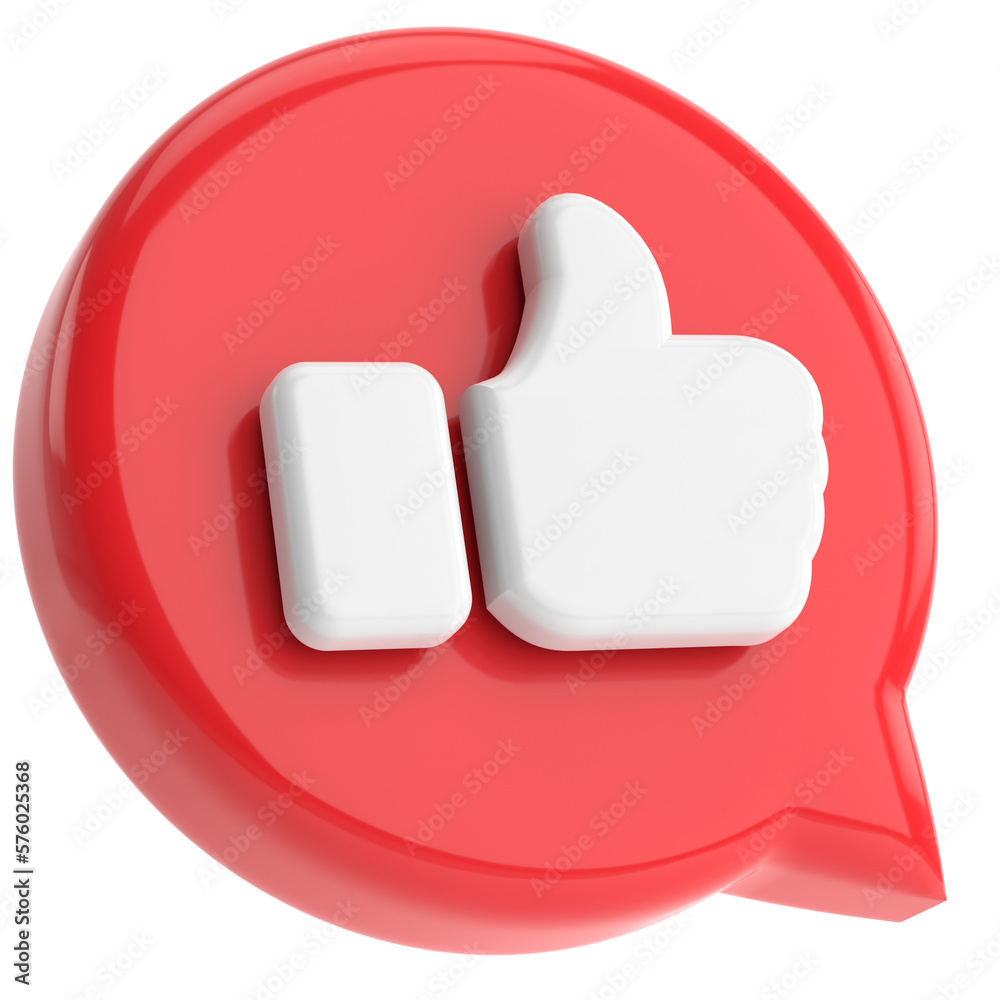 like button. like icon. 3D illustration. like button. like icon. 3D illustration.