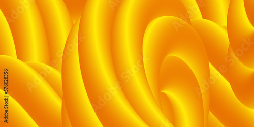 Abstract orange background with wavy and retro curved fluid shapes, modern colorful and bright shiny yellow or orange abstract background for wallpaper, cover, card, design and templates.	
