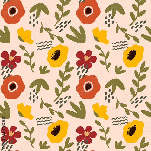 seamless background with vintage flower