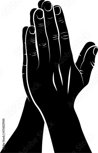 praying hands silhouette 