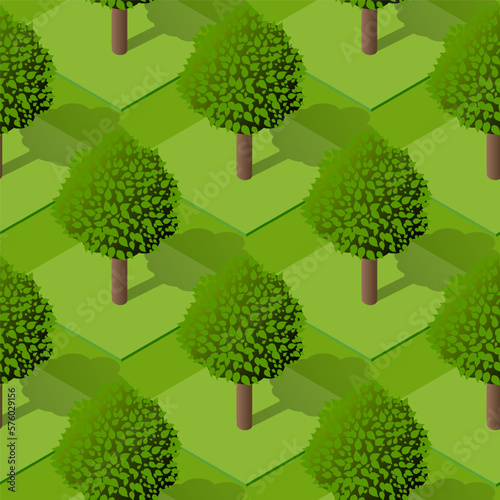 Seamless natural forest with trees park Repeating Tile