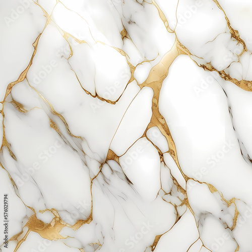 Colored marble with gold. Generative AI.