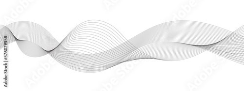 Abstract grey, white smooth element swoosh speed wave modern stream background. Abstract wave line for banner, template, wallpaper background with wave design. Vector illustration
