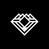Mountain diamond geometric creative logo