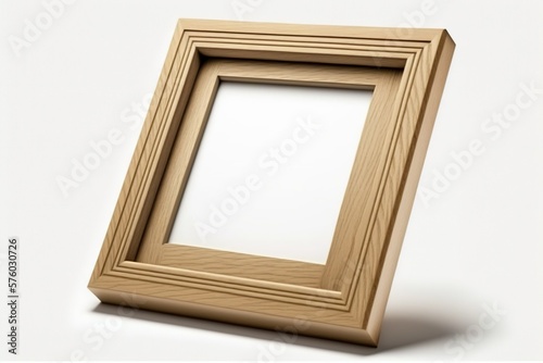wooden frame isolated on white