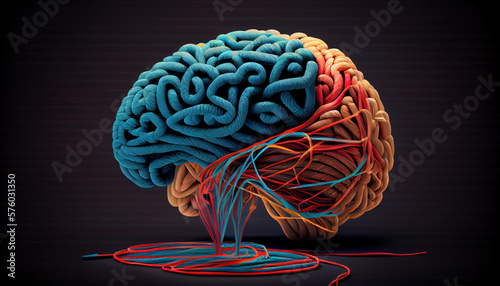 Colorfull brain Generate Ai