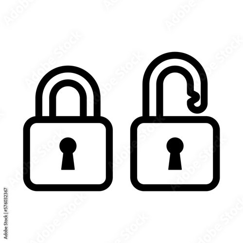 padlock icon vector logo template, secure icon