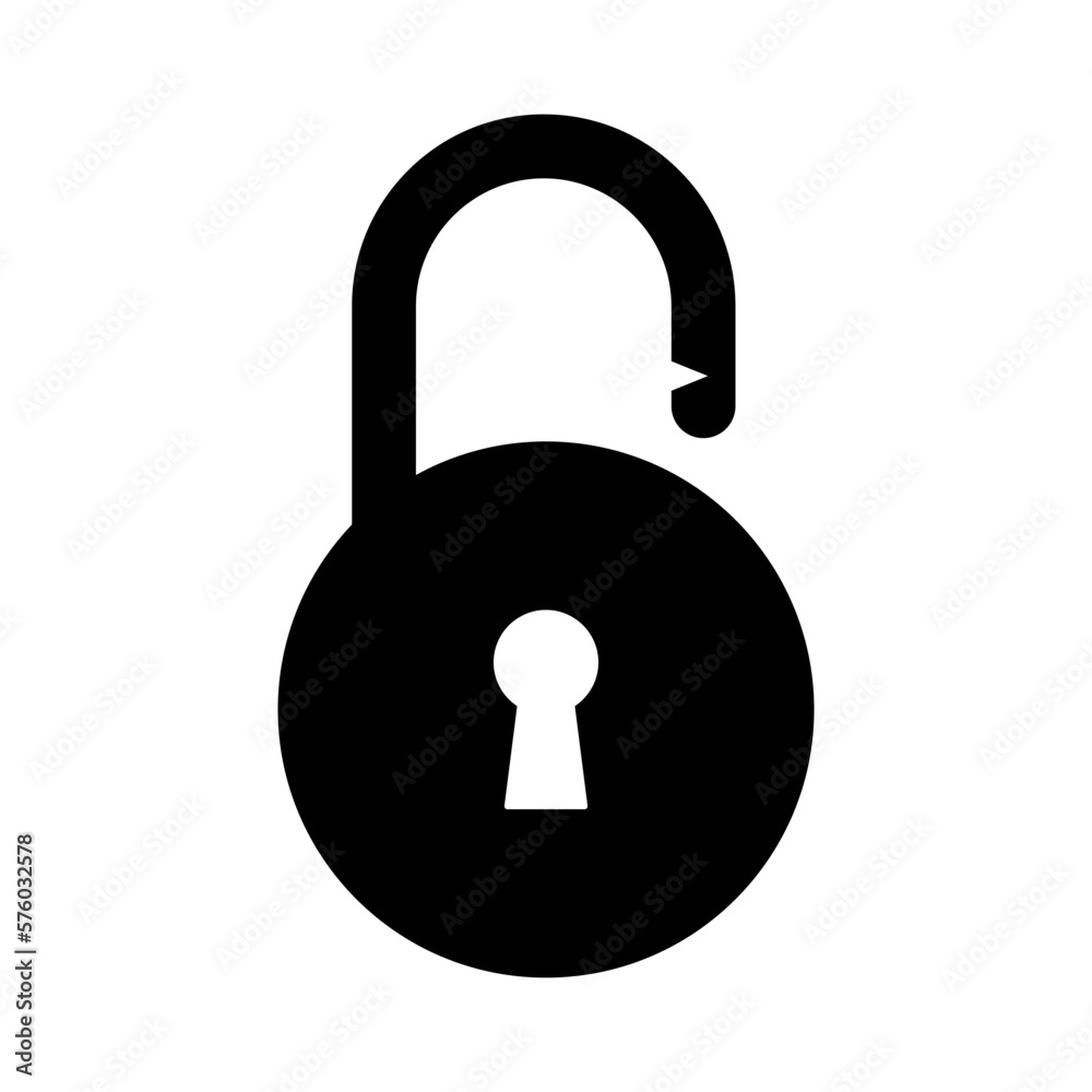 padlock icon vector logo template, secure icon