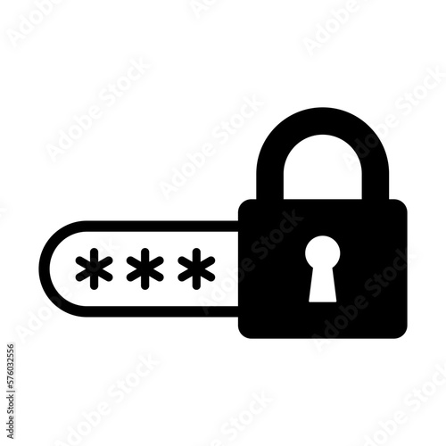 padlock icon vector logo template, secure icon