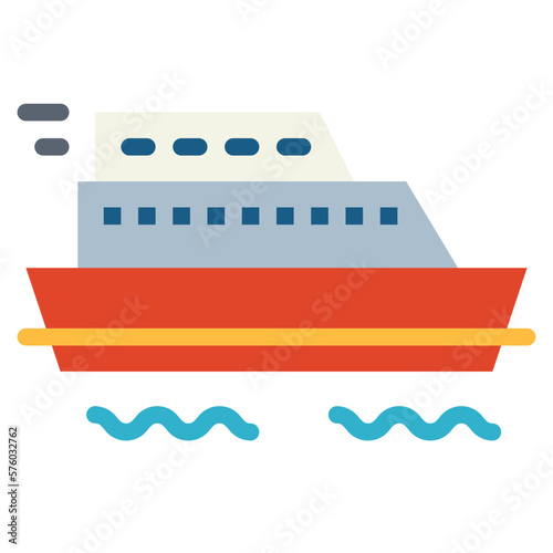 ferry flat icon style