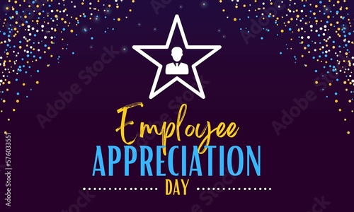 Employee Appreciation Day creative design with confetti