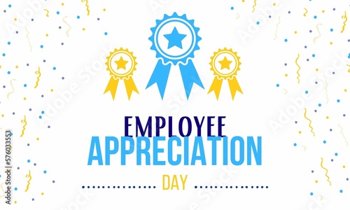 Employee Appreciation Day creative design with confetti