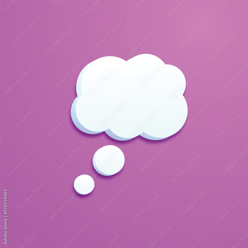 Cute cloud speech bubble icon vector Cute cloud speech bubble icon vector